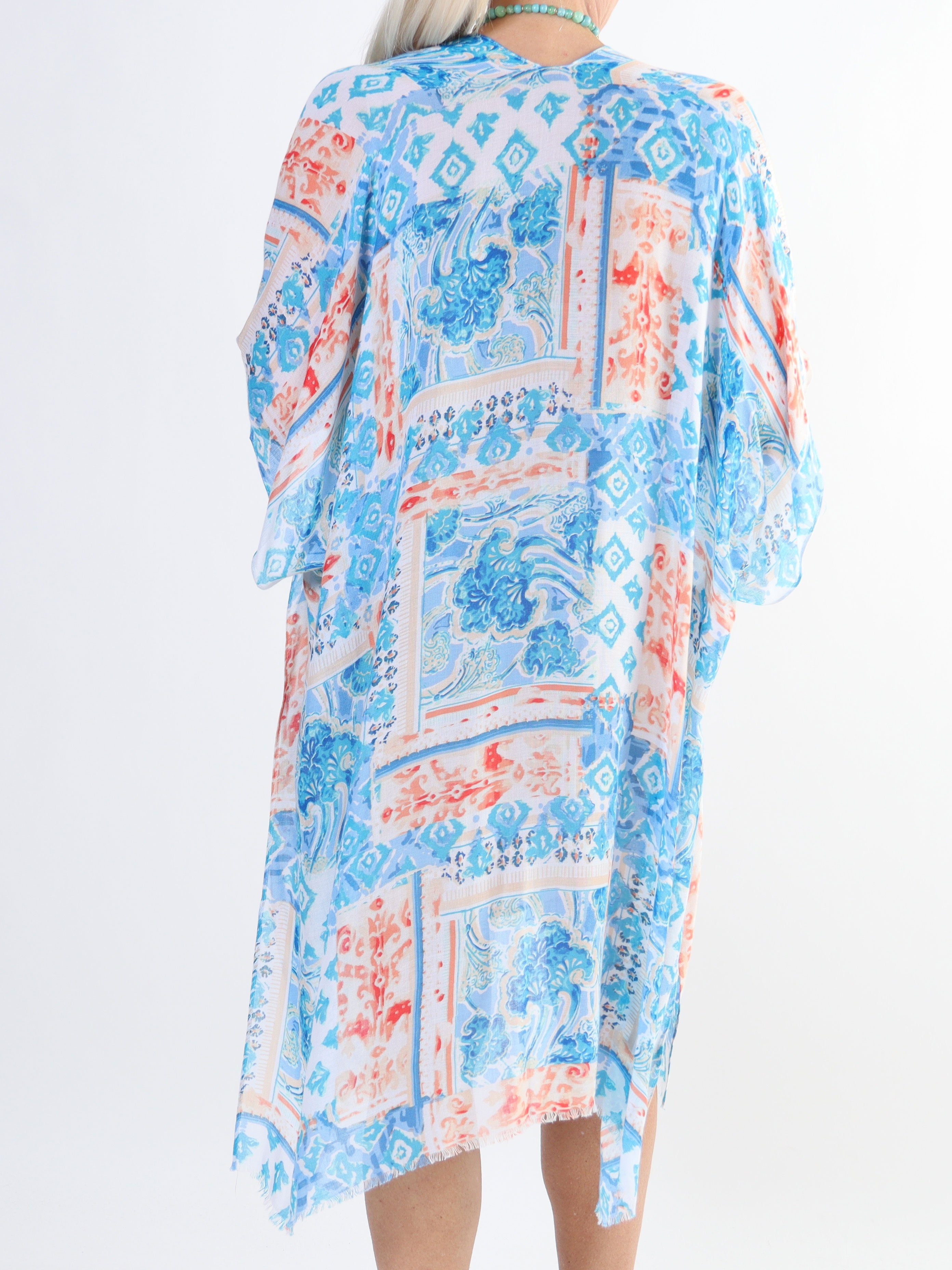 Alexandrine - Lätt och luftig bomullskimono i stora storlekar